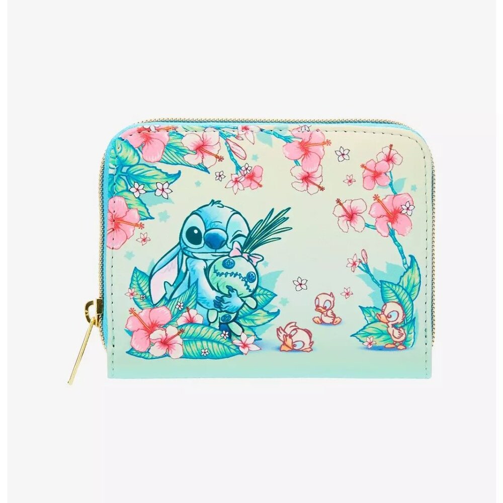 Loungefly Disney Lilo & Stitch Wallet Scrump Floral Zip Around